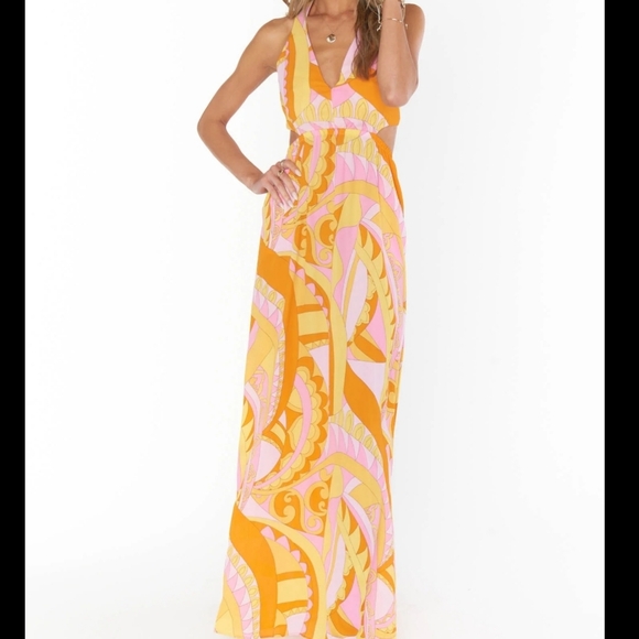 Show Me Your MuMu Dresses & Skirts - NEW SHOW ME YOUR MUMU marisol maxi dress in caribbean cocktail